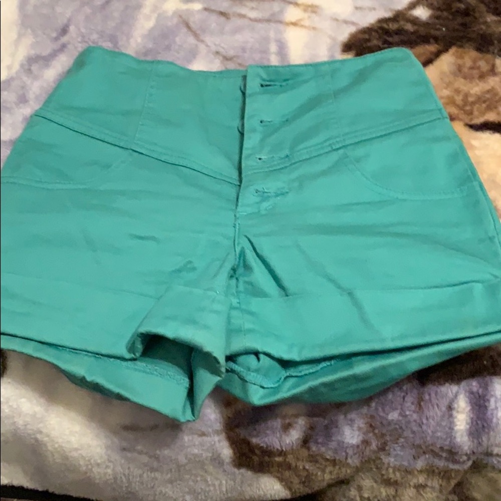 Teal shorts